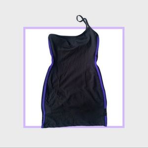 Adidas x Frankies collective re worked one strap 3 striped dress.